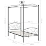 Estructura de cama con dosel metal gris 90x200 cm de vidaXL, Camas y somieres - Ref: Foro24-284480, Precio: 116,74 €, Descuen...