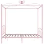 Himmelbettgestell aus rosafarbenem Metall, 160 x 200 cm von vidaXL, Betten und Lattenroste - Ref: Foro24-284490, Preis: 190,9...