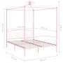 Estructura de cama con dosel metal rosa 160x200 cm de vidaXL, Camas y somieres - Ref: Foro24-284490, Precio: 190,97 €, Descue...