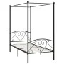 Black metal canopy bed frame 90x200 cm by vidaXL, Beds and slatted bases - Ref: Foro24-284433, Price: 127,35 €, Discount: %