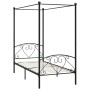 Estructura de cama con dosel metal negro 90x200 cm de vidaXL, Camas y somieres - Ref: Foro24-284433, Precio: 128,09 €, Descue...