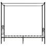 Black metal canopy bed frame 90x200 cm by vidaXL, Beds and slatted bases - Ref: Foro24-284433, Price: 127,35 €, Discount: %