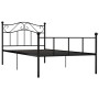 Estructura de cama de metal negro 100x200 cm de vidaXL, Camas y somieres - Ref: Foro24-284524, Precio: 101,82 €, Descuento: %