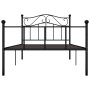Estructura de cama de metal negro 100x200 cm de vidaXL, Camas y somieres - Ref: Foro24-284524, Precio: 101,82 €, Descuento: %