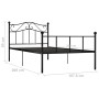 Estructura de cama de metal negro 100x200 cm de vidaXL, Camas y somieres - Ref: Foro24-284524, Precio: 101,82 €, Descuento: %