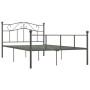 Estructura de cama de metal gris 160x200 cm de vidaXL, Camas y somieres - Ref: Foro24-284534, Precio: 136,65 €, Descuento: %