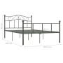 Estructura de cama de metal gris 160x200 cm de vidaXL, Camas y somieres - Ref: Foro24-284534, Precio: 136,65 €, Descuento: %