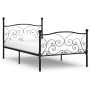 Bed frame with black metal slatted base 90x200 cm by vidaXL, Beds and slatted bases - Ref: Foro24-284454, Price: 115,13 €, Di...