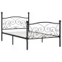 Bed frame with black metal slatted base 90x200 cm by vidaXL, Beds and slatted bases - Ref: Foro24-284454, Price: 113,68 €, Di...