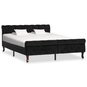 Bettgestell aus schwarzem Samt, 140 x 200 cm von vidaXL, Betten und Lattenroste - Ref: Foro24-288553, Preis: 356,25 €, Rabatt: %
