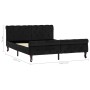 Estructura de cama de terciopelo negro 140x200 cm de vidaXL, Camas y somieres - Ref: Foro24-288553, Precio: 358,69 €, Descuen...