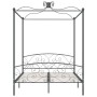 Estructura de cama con dosel metal gris 160x200 cm de vidaXL, Camas y somieres - Ref: Foro24-284484, Precio: 218,55 €, Descue...