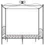 Estructura de cama con dosel metal gris 160x200 cm de vidaXL, Camas y somieres - Ref: Foro24-284484, Precio: 218,55 €, Descue...