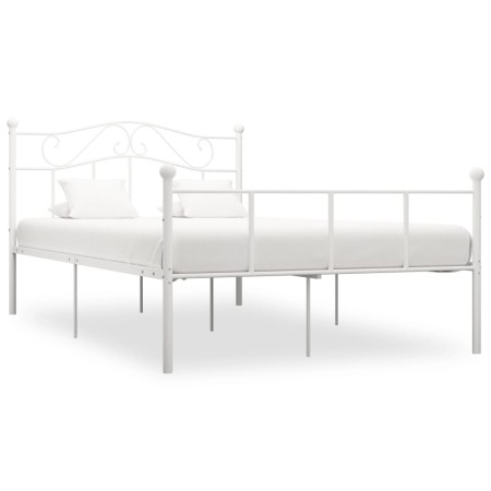 Bettgestell aus weißem Metall, 120 x 200 cm von vidaXL, Betten und Lattenroste - Ref: Foro24-284518, Preis: 138,47 €, Rabatt: %