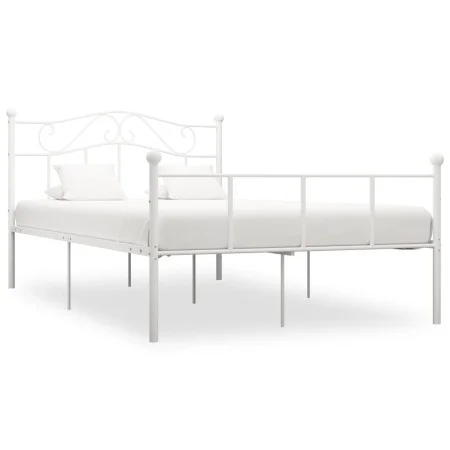 White metal bed frame 120x200 cm by vidaXL, Beds and slatted bases - Ref: Foro24-284518, Price: 127,20 €, Discount: %