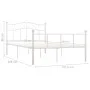White metal bed frame 120x200 cm by vidaXL, Beds and slatted bases - Ref: Foro24-284518, Price: 127,20 €, Discount: %