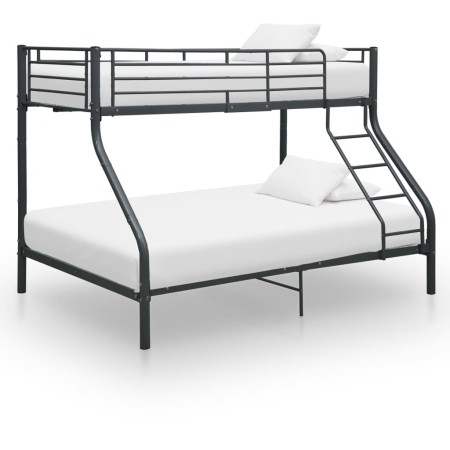 Estructura de litera de metal negro 140x200 cm/90x200 cm de vidaXL, Camas y somieres - Ref: Foro24-287905, Precio: 296,47 €, ...