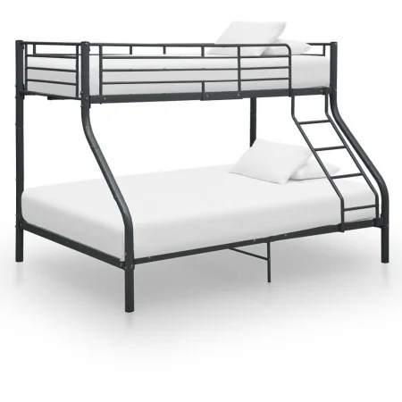 Estructura de litera de metal negro 140x200 cm/90x200 cm de vidaXL, Camas y somieres - Ref: Foro24-287905, Precio: 302,74 €, ...