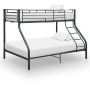 Estructura de litera de metal negro 140x200 cm/90x200 cm de vidaXL, Camas y somieres - Ref: Foro24-287905, Precio: 296,47 €, ...