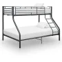 Estructura de litera de metal negro 140x200 cm/90x200 cm de vidaXL, Camas y somieres - Ref: Foro24-287905, Precio: 302,74 €, ...