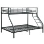 Estructura de litera de metal negro 140x200 cm/90x200 cm de vidaXL, Camas y somieres - Ref: Foro24-287905, Precio: 296,47 €, ...