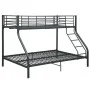 Estructura de litera de metal negro 140x200 cm/90x200 cm de vidaXL, Camas y somieres - Ref: Foro24-287905, Precio: 302,74 €, ...