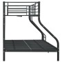Estructura de litera de metal negro 140x200 cm/90x200 cm de vidaXL, Camas y somieres - Ref: Foro24-287905, Precio: 296,47 €, ...