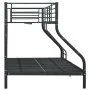 Estructura de litera de metal negro 140x200 cm/90x200 cm de vidaXL, Camas y somieres - Ref: Foro24-287905, Precio: 302,74 €, ...
