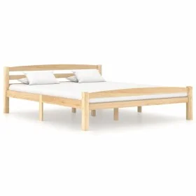 Solid pine wood bed frame 160x200 cm by vidaXL, Beds and slatted bases - Ref: Foro24-322065, Price: 128,95 €, Discount: %