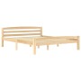 Solid pine wood bed frame 160x200 cm by vidaXL, Beds and slatted bases - Ref: Foro24-322065, Price: 130,04 €, Discount: %