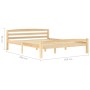 Solid pine wood bed frame 160x200 cm by vidaXL, Beds and slatted bases - Ref: Foro24-322065, Price: 130,04 €, Discount: %