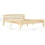 Solid pine wood bed frame 160x200 cm by vidaXL, Beds and slatted bases - Ref: Foro24-322065, Price: 128,41 €, Discount: %