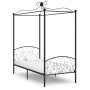 Estructura de cama con dosel metal negro 90x200 cm de vidaXL, Camas y somieres - Ref: Foro24-284474, Precio: 140,01 €, Descue...