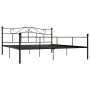 Black metal bed frame 180x200 cm by vidaXL, Beds and slatted bases - Ref: Foro24-284528, Price: 162,75 €, Discount: %