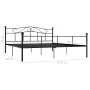 Black metal bed frame 180x200 cm by vidaXL, Beds and slatted bases - Ref: Foro24-284528, Price: 162,75 €, Discount: %
