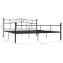 Estructura de cama de metal negro 180x200 cm de vidaXL, Camas y somieres - Ref: Foro24-284528, Precio: 159,47 €, Descuento: %