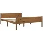 Estructura de cama madera maciza pino marrón miel 140x200 cm de vidaXL, Camas y somieres - Ref: Foro24-322113, Precio: 132,18...