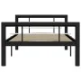 Schwarz-weißes Metallbettgestell 90x200 cm von vidaXL, Betten und Lattenroste - Ref: Foro24-284550, Preis: 106,86 €, Rabatt: %