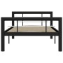 Schwarz-weißes Metallbettgestell 90x200 cm von vidaXL, Betten und Lattenroste - Ref: Foro24-284550, Preis: 107,80 €, Rabatt: %