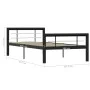 Schwarz-weißes Metallbettgestell 90x200 cm von vidaXL, Betten und Lattenroste - Ref: Foro24-284550, Preis: 106,86 €, Rabatt: %