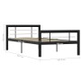 Schwarz-weißes Metallbettgestell 90x200 cm von vidaXL, Betten und Lattenroste - Ref: Foro24-284550, Preis: 107,80 €, Rabatt: %