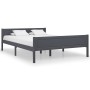 Bettgestell aus massivem, grauem Kiefernholz, 120 x 200 cm von vidaXL, Betten und Lattenroste - Ref: Foro24-322126, Preis: 13...