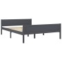 Bettgestell aus massivem, grauem Kiefernholz, 120 x 200 cm von vidaXL, Betten und Lattenroste - Ref: Foro24-322126, Preis: 13...