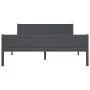 Solid gray pine wood bed frame 120x200 cm by vidaXL, Beds and slatted bases - Ref: Foro24-322126, Price: 130,73 €, Discount: %