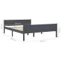 Solid gray pine wood bed frame 120x200 cm by vidaXL, Beds and slatted bases - Ref: Foro24-322126, Price: 130,73 €, Discount: %