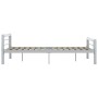 Grau-weißes Metallbettgestell 160x200 cm von vidaXL, Betten und Lattenroste - Ref: Foro24-284560, Preis: 122,52 €, Rabatt: %