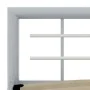 Estructura de cama de metal gris y blanco 160x200 cm de vidaXL, Camas y somieres - Ref: Foro24-284560, Precio: 120,92 €, Desc...