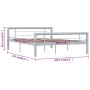 Grau-weißes Metallbettgestell 160x200 cm von vidaXL, Betten und Lattenroste - Ref: Foro24-284560, Preis: 122,52 €, Rabatt: %