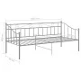 Gray metal sofa bed frame 90x200 cm by vidaXL, Beds and slatted bases - Ref: Foro24-324775, Price: 126,66 €, Discount: %