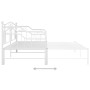 Estructura de sofá cama extraíble de metal blanco 90x200 cm de vidaXL, Camas y somieres - Ref: Foro24-324765, Precio: 162,54 ...